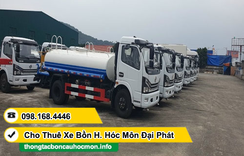 Cho thuê xe bồn chở nước sạch huyện Hóc Môn